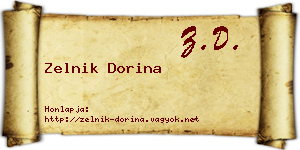 Zelnik Dorina névjegykártya